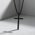 Fashionable Cross Pendant Necklace | Unisex Stainless Steel Box Chain