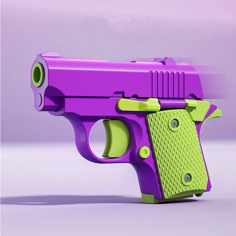 Stress Relief Pistol Toy | Mini Manual Burst Fidget Gun
