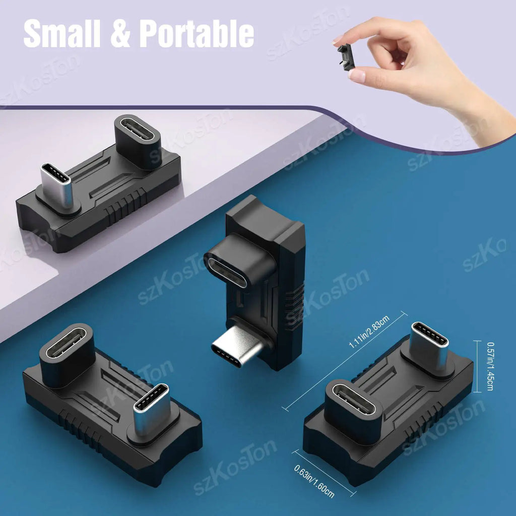 180 Degree USB C Adapter | Fast Charging and Data Extender for Handheld Gaming Consoles