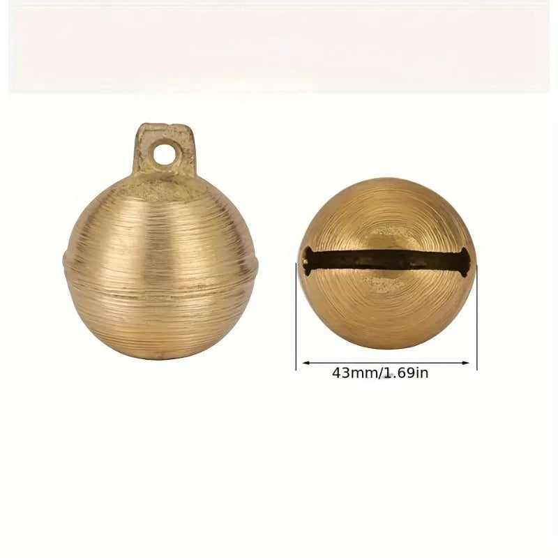 Vintage Brass Livestock Bell | Loud Retro Copper Bell for Cattle, Sheep, Horses