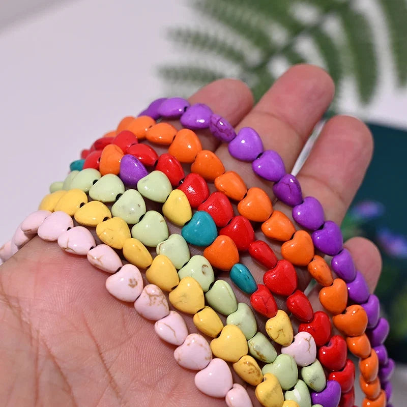 Heart Choker Necklace with Colorful Beads | Bohemian Eye Pendant Set for Women