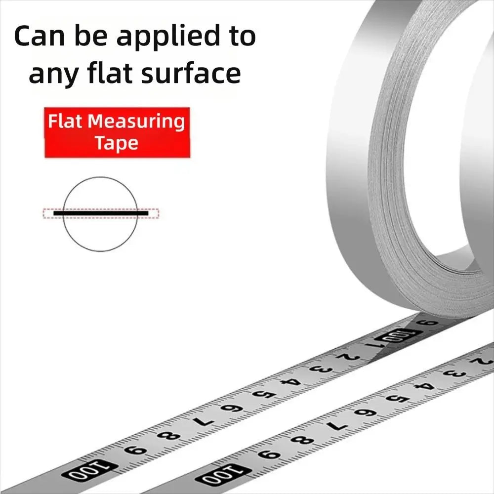 Self-Adhesive Stainless Steel Measuring Tape | 12mm Wide Workbench Ruler