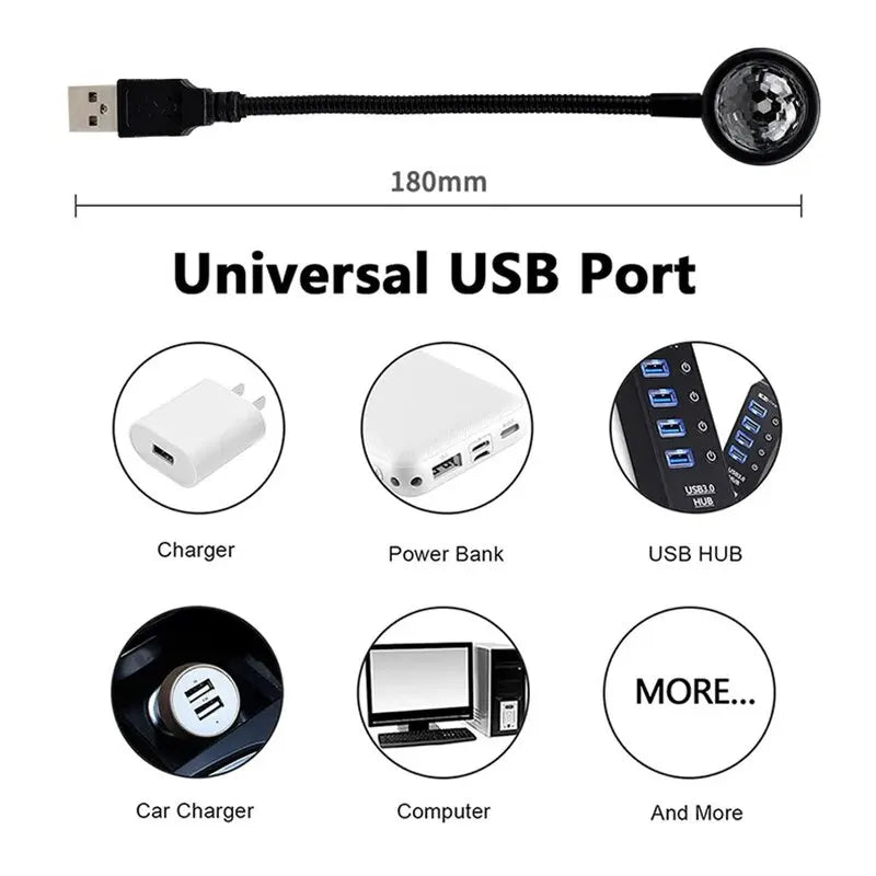 Voice Control Starry Sky Night Light | USB Powered Galaxy Projector
