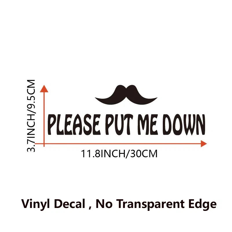 PUT ME DOWN Toilet Seat Reminder Sign | Funny Vinyl Bathroom Decal