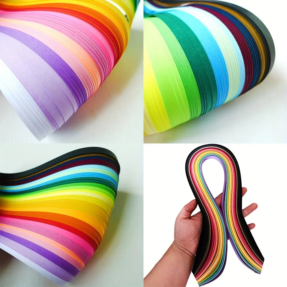 36 Colors Paper Strips Set | Rainbow Craft Paper for DIY Art Projects
