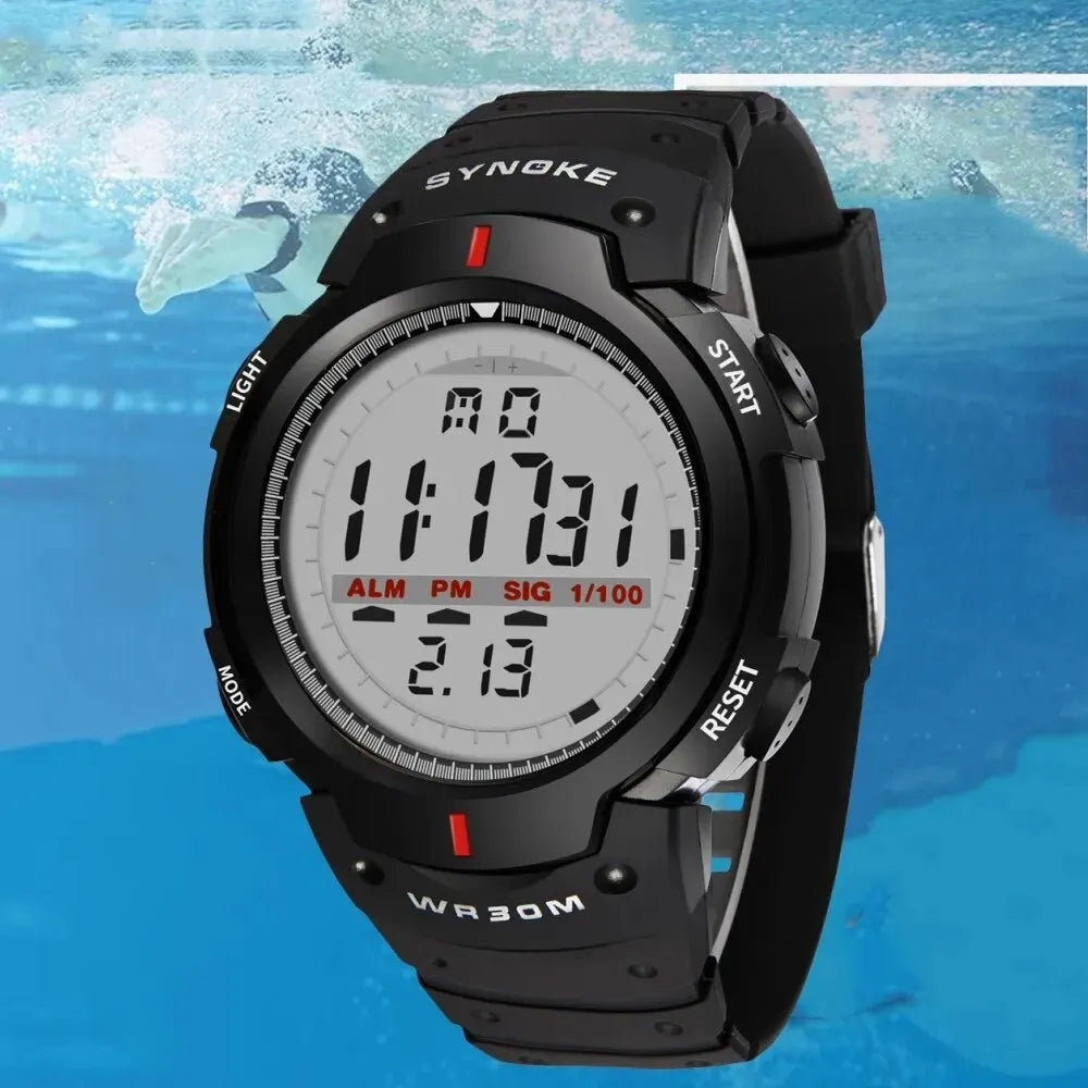 SYNOKE Men's Digital Sports Watch | Waterproof Luminous Outdoor Mountaineering