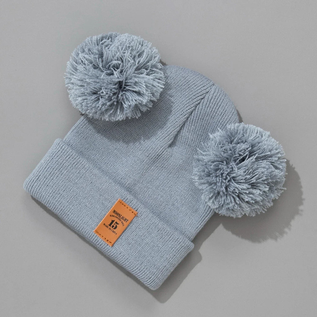 Baby Knit Pom Pom Hat | Warm Winter Cap for Toddlers