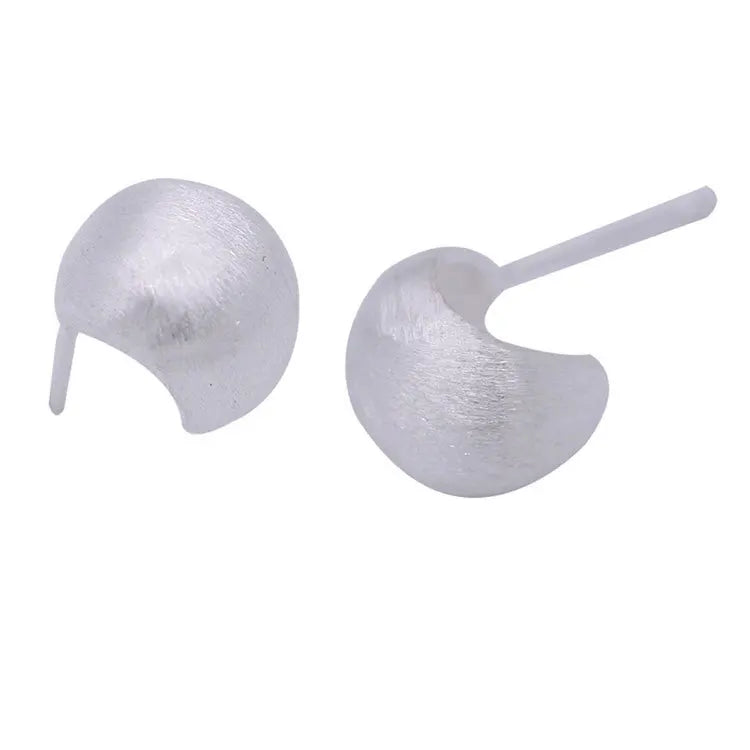 925 Sterling Silver Frosting Stud Earrings | Classic Wedding Jewelry for Women