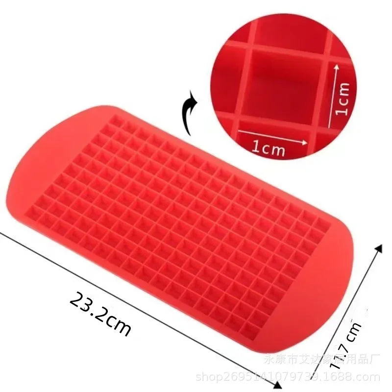 160 Square Silicone Ice Cube Tray | BPA-Free Flexible Mold for Drinks and Desserts
