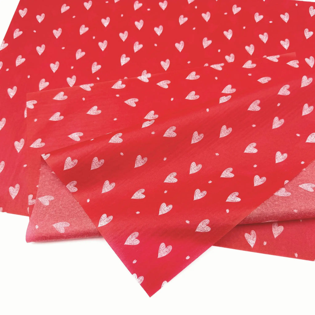 30Pcs Valentine's Day Red Parchment Paper Sheets | 5 Style Choices for Gift Wrapping & Party Decor