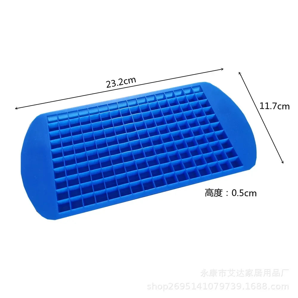 160 Square Silicone Ice Cube Tray | BPA-Free Flexible Mold for Drinks and Desserts