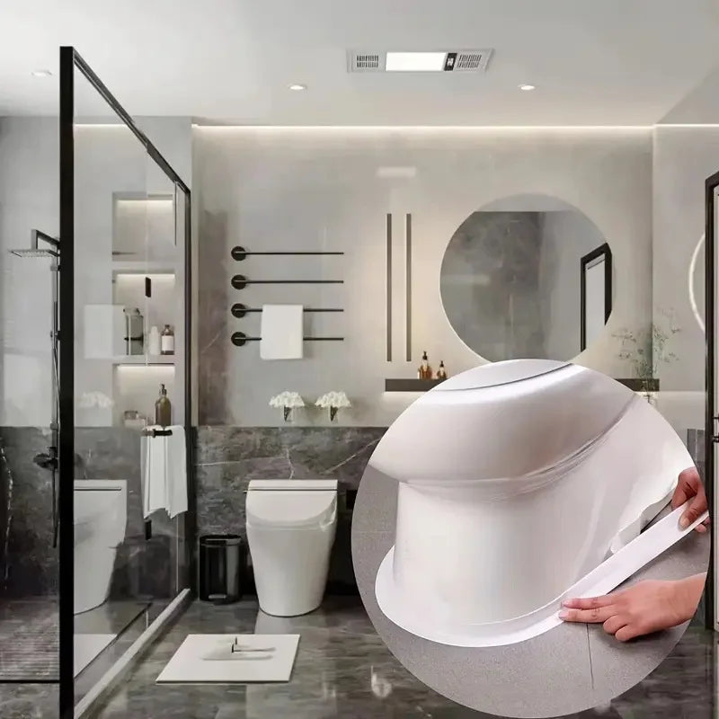 1pc Bathroom Waterproof Wall Stickers Sealing Tapes | PVC Adhesive Sealing Strips for Sink Edge