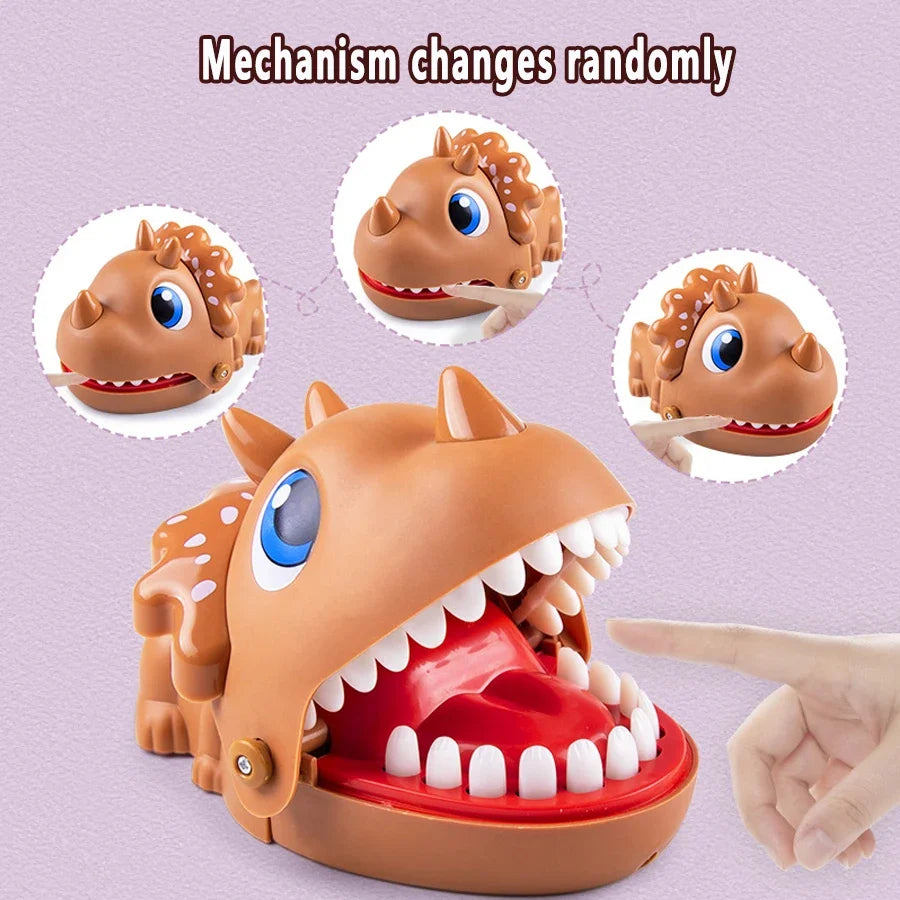 Triceratops Dinosaur Biting Hand Toy | Funny Parent-Child Prank Game