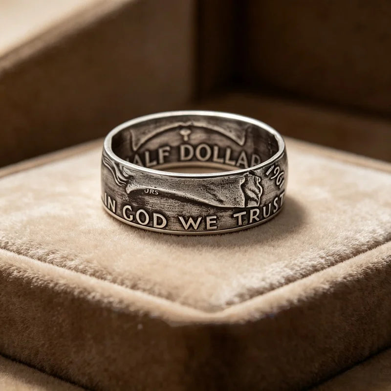 S925 Sterling Silver Vintage Embossed Ring | Men's Wedding Band