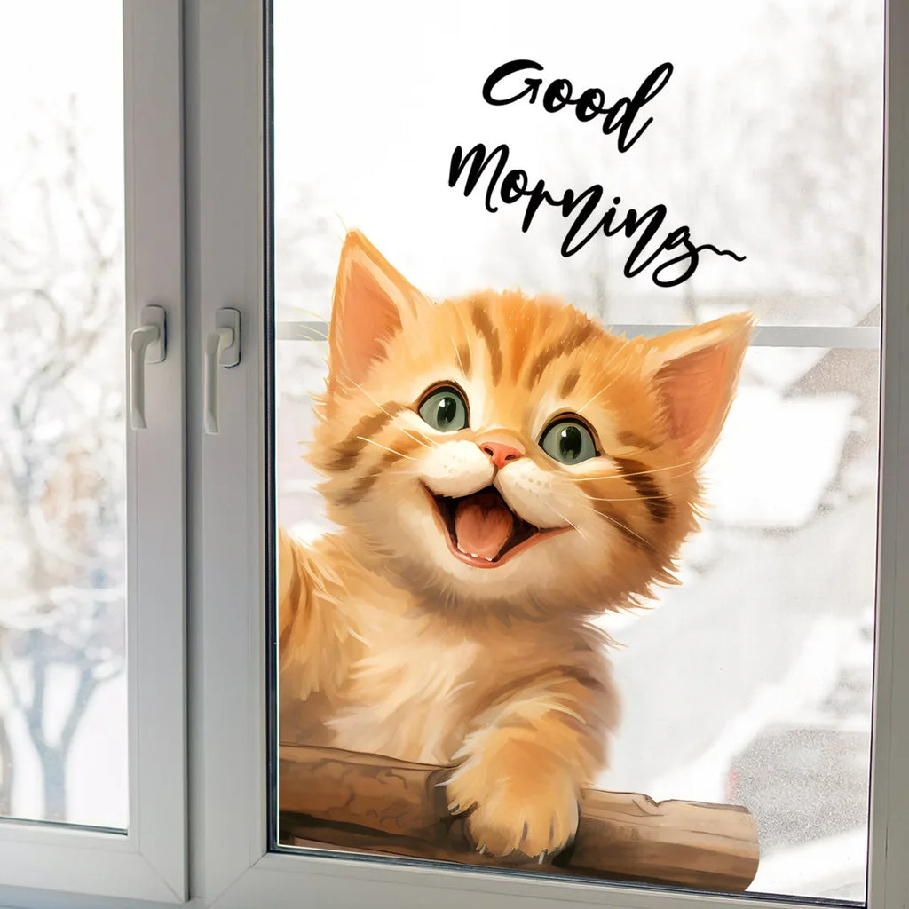 Cute Cat Wall Stickers | Peel and Stick Kitten Decals for Home Decor