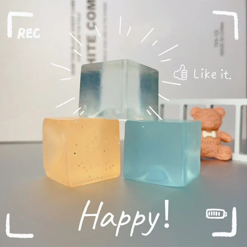 Mini Ice Cube Squishy Toys | 15 Pack Stress Relief Pinch Toys