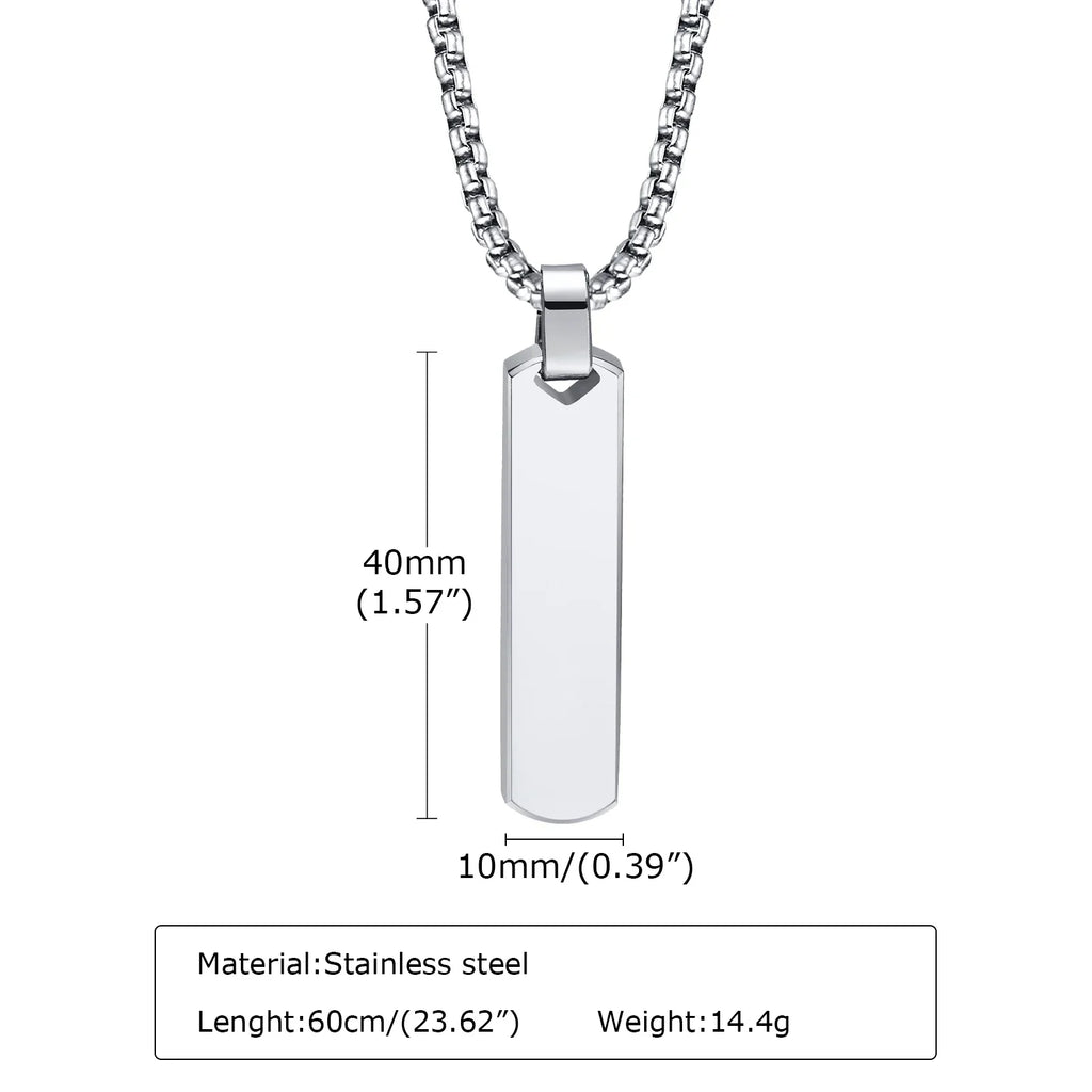 2pcs Vertical Layer Necklaces for Men | Waterproof Stainless Steel Cuban Chain Collar