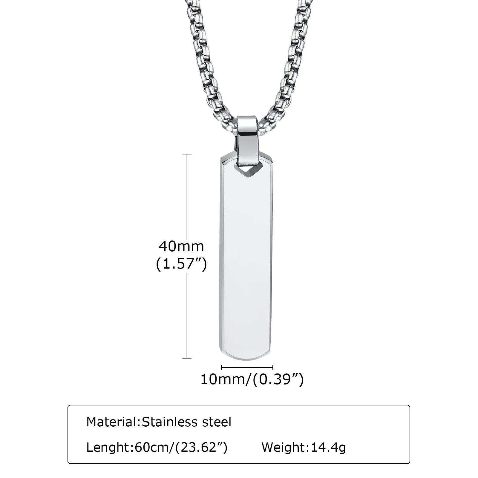 2pcs Vertical Layer Necklaces for Men | Waterproof Stainless Steel Cuban Chain Collar