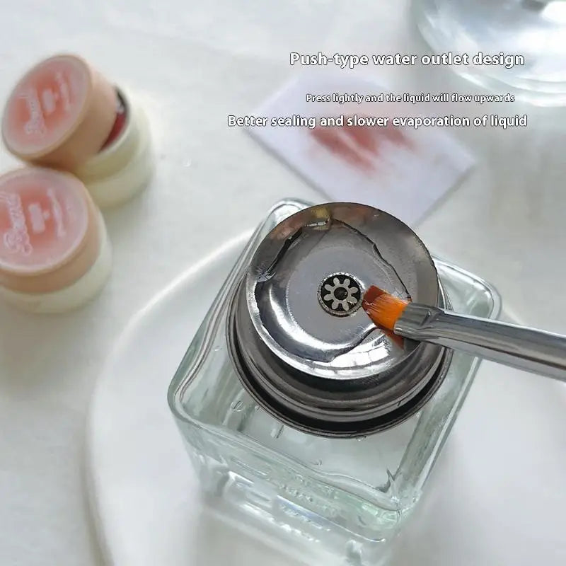 Glass Nail Polish Bottle with Pump | Refillable Dispenser for Remover and Cleaner