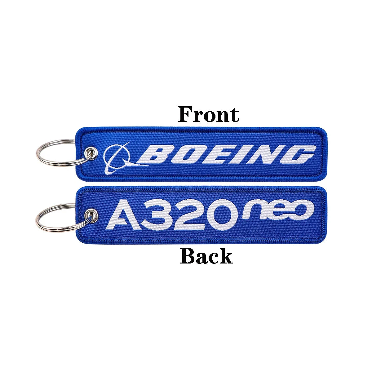 Airline Embroidery Key Fob | Stylish Keychain for Bags and Backpacks
