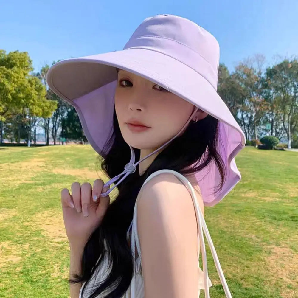 Wide Brim Sun Hat with Neck Flap | UV Protection Fisherman Hat for Outdoor Travel