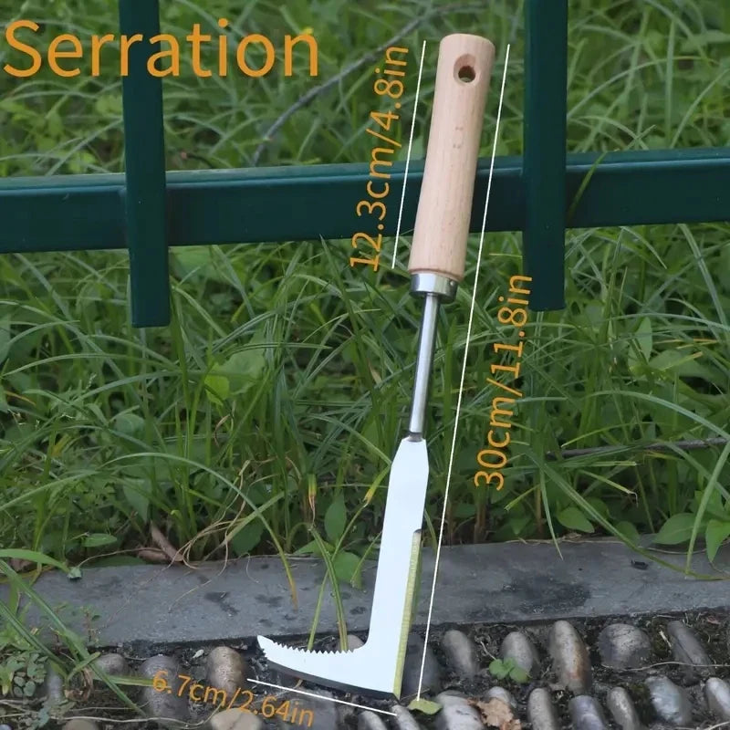 Heavy-Duty Carbon Steel Hand Shovel | Ergonomic Weeding Tool for Cracks and Gardens