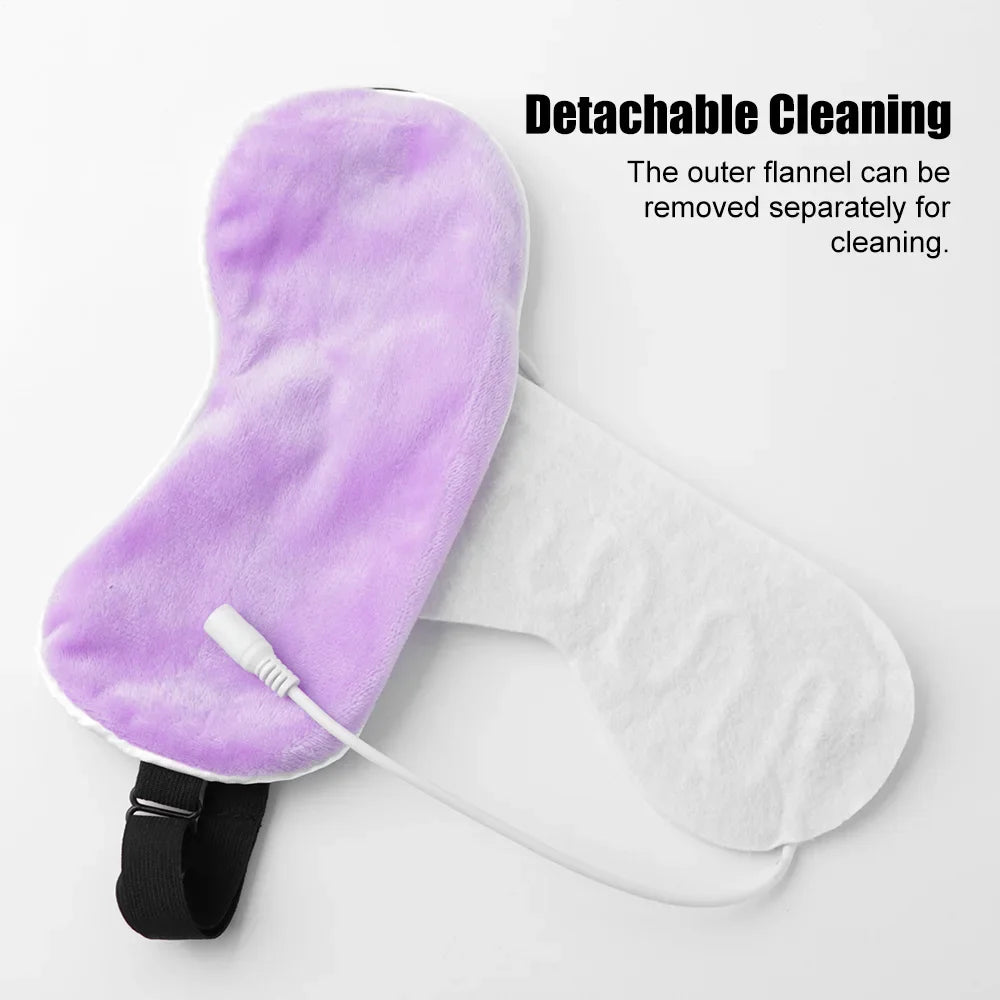 USB Heating Eye Mask | Hot Compress Sleep Eye Patch for Fatigue Relief