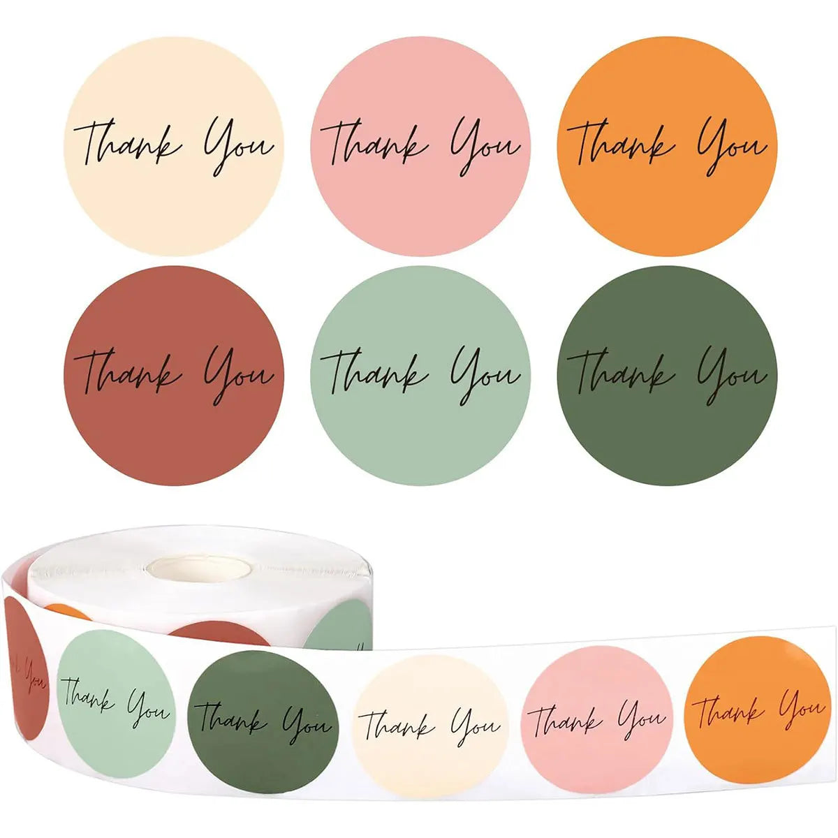 500pcs Round Thank You Stickers for Envelope Seal | Gift Packaging Labels for Party Decor and Scrapbooking