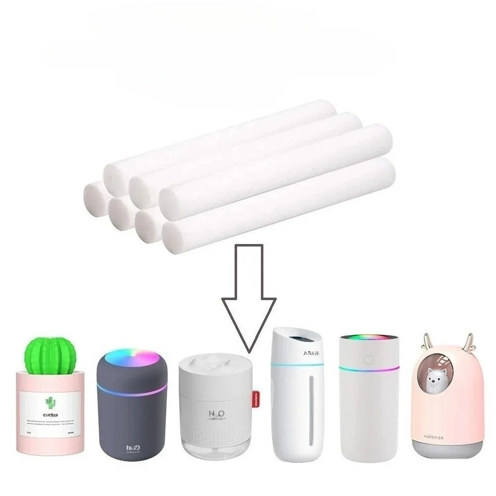 Filter Cotton Sticks for Humidifier | Replacement Wicks for USB Diffusers