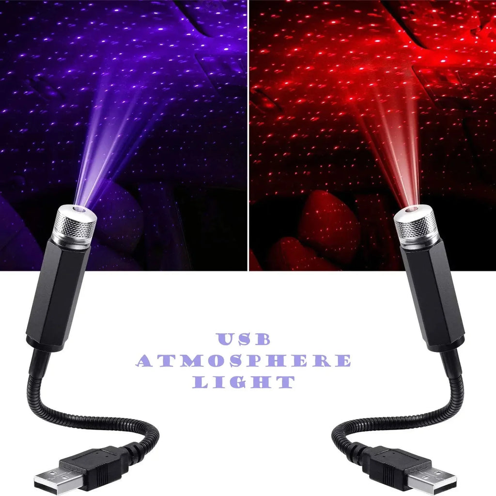 Mini LED Car Roof Star Night Light Projector | USB Galaxy Atmosphere Lamp