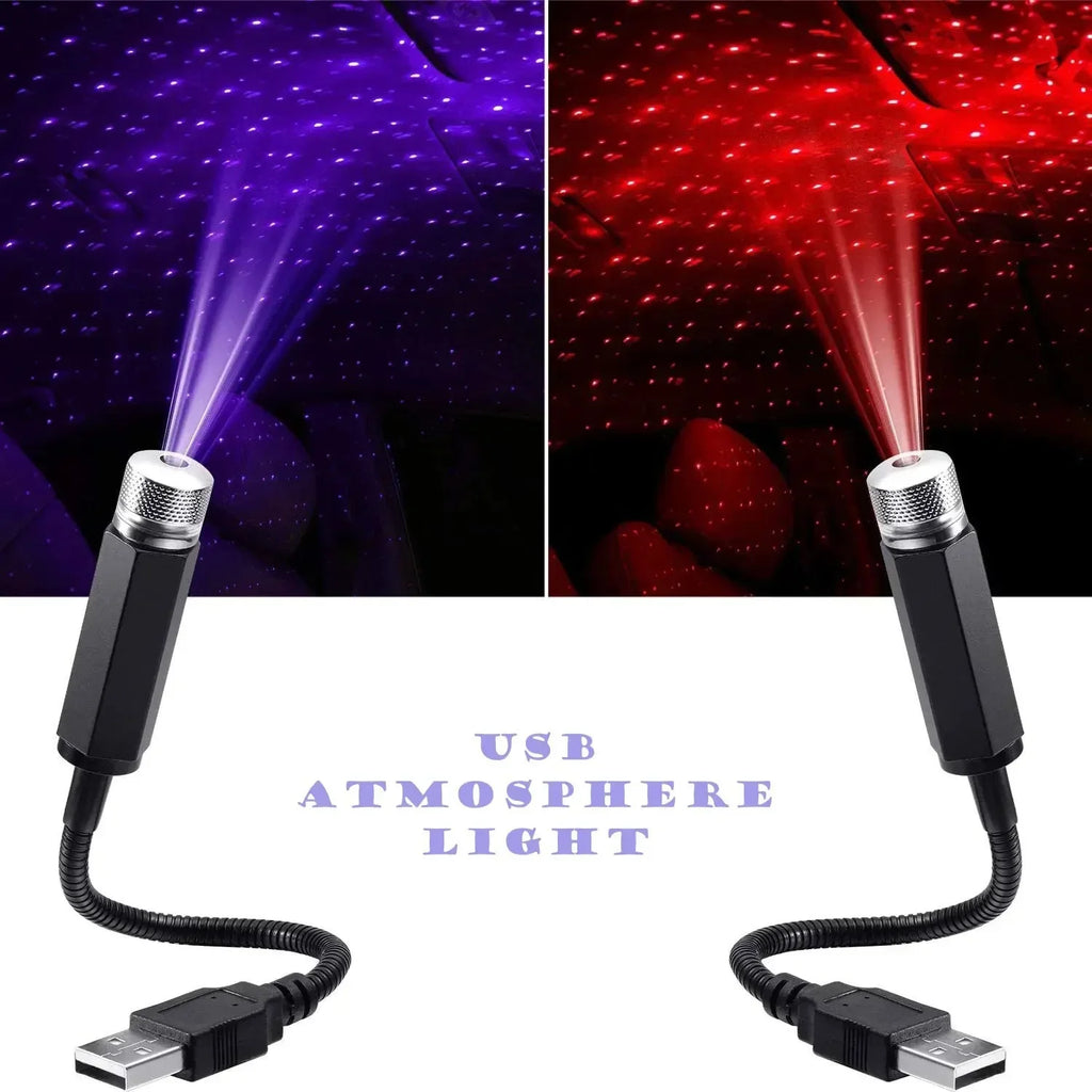 Mini LED Car Roof Star Night Light Projector | USB Galaxy Atmosphere Lamp