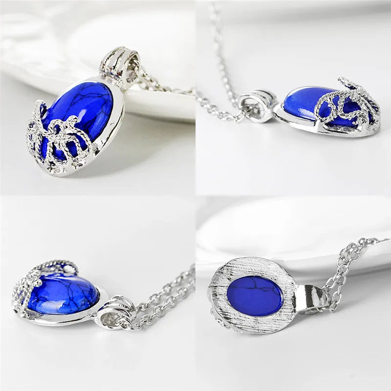 Katherine Vampire Diaries Cosplay Pendant Necklace | Vintage Silver Chain Jewelry