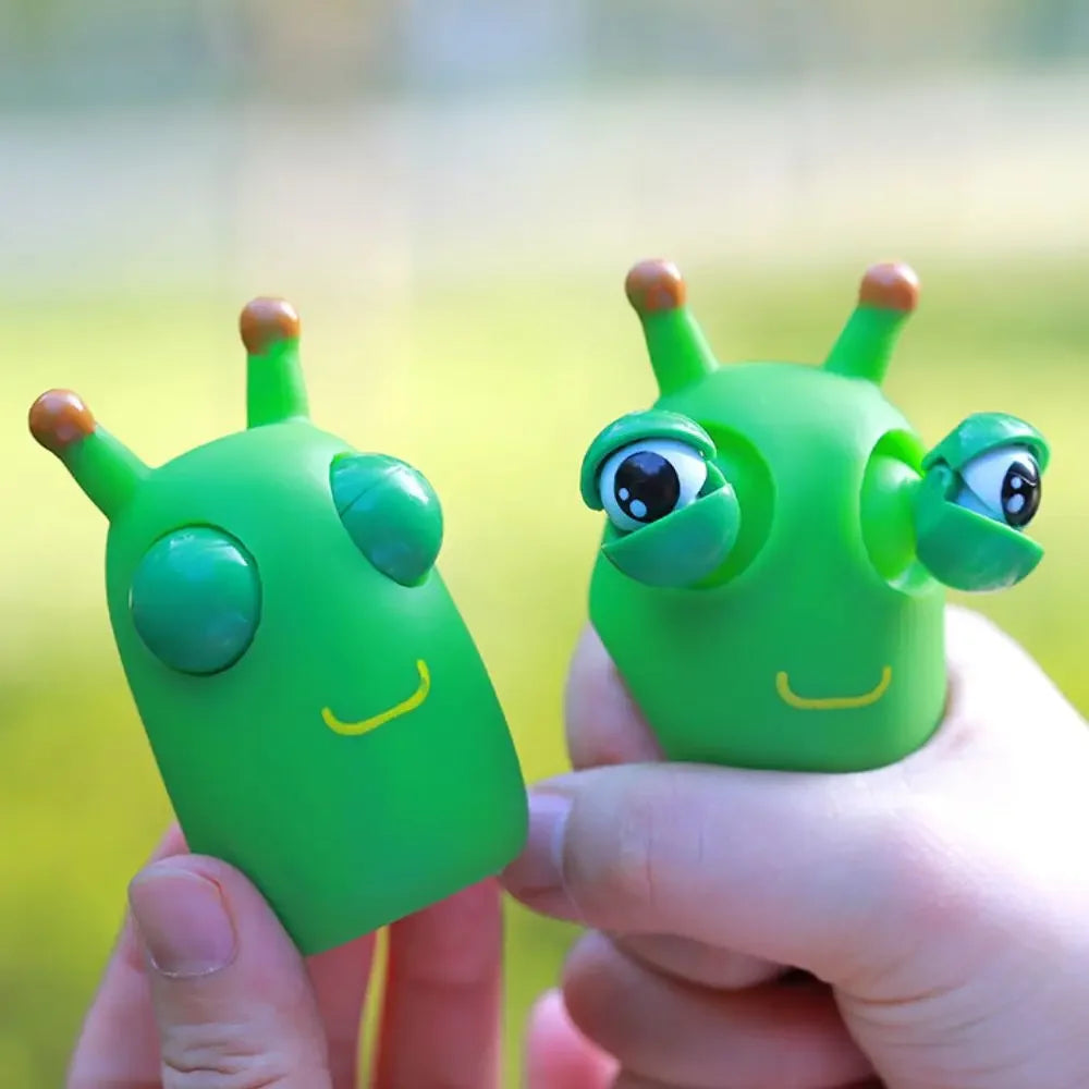 Eyeball Burst Squeeze Toy | Green Eye Caterpillar Stress Relief Fidget Toy for Kids and Adults