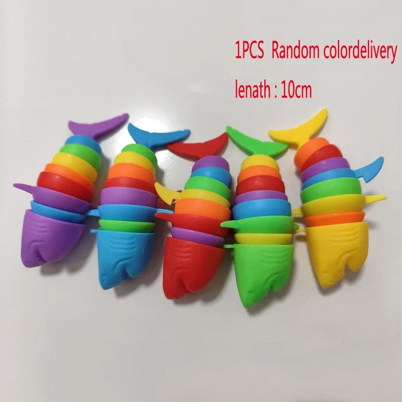 2025 New Fidget Slug Toy | 3D Colorful Sensory Decompression Toy for Kids and Adults