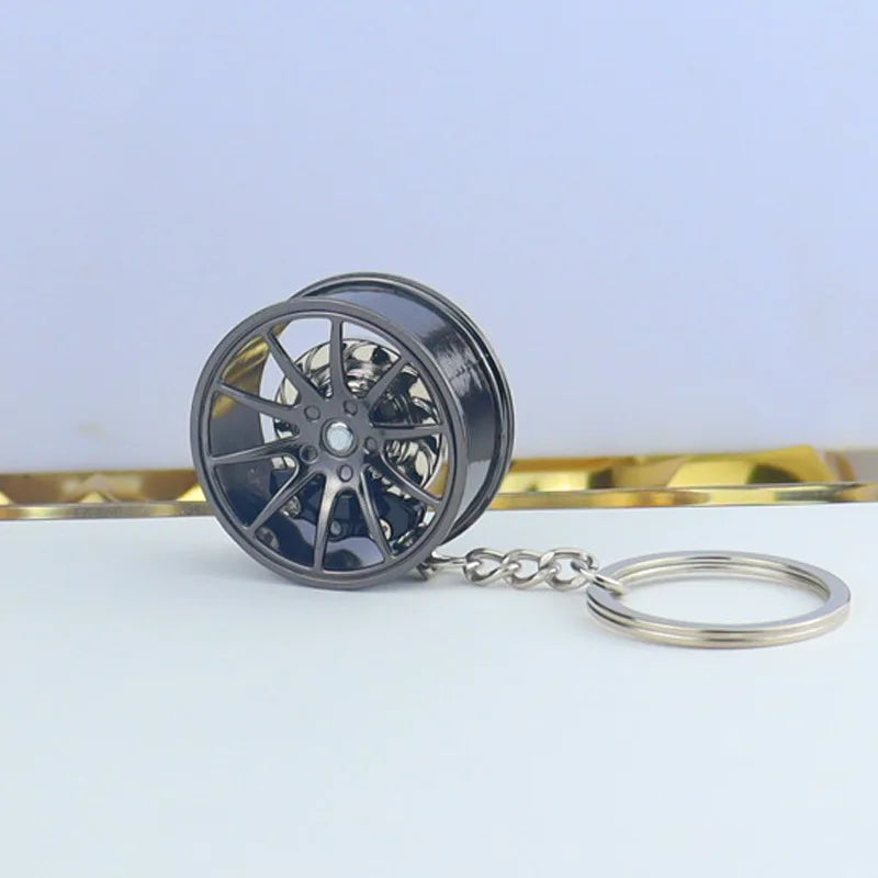 3D Car Tire Brake Disc Keychain | Fidget Toy Key Ring