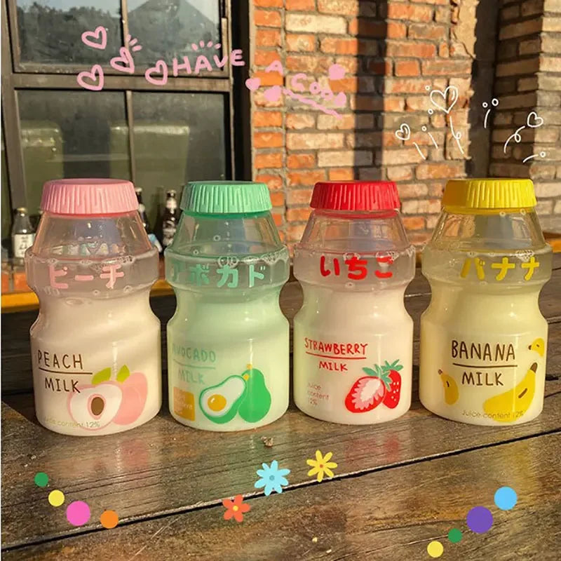 500ml Plastic Water Bottle | Cute Yakult Shape Reusable Drinkware for Kids and Adults