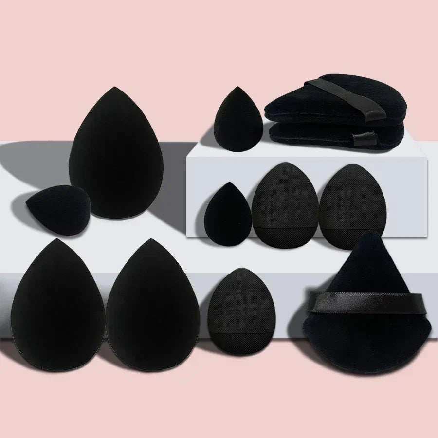 12Pcs Multicolor Makeup Sponge Blender Set | Soft Foundation Cosmetic Puff Kit