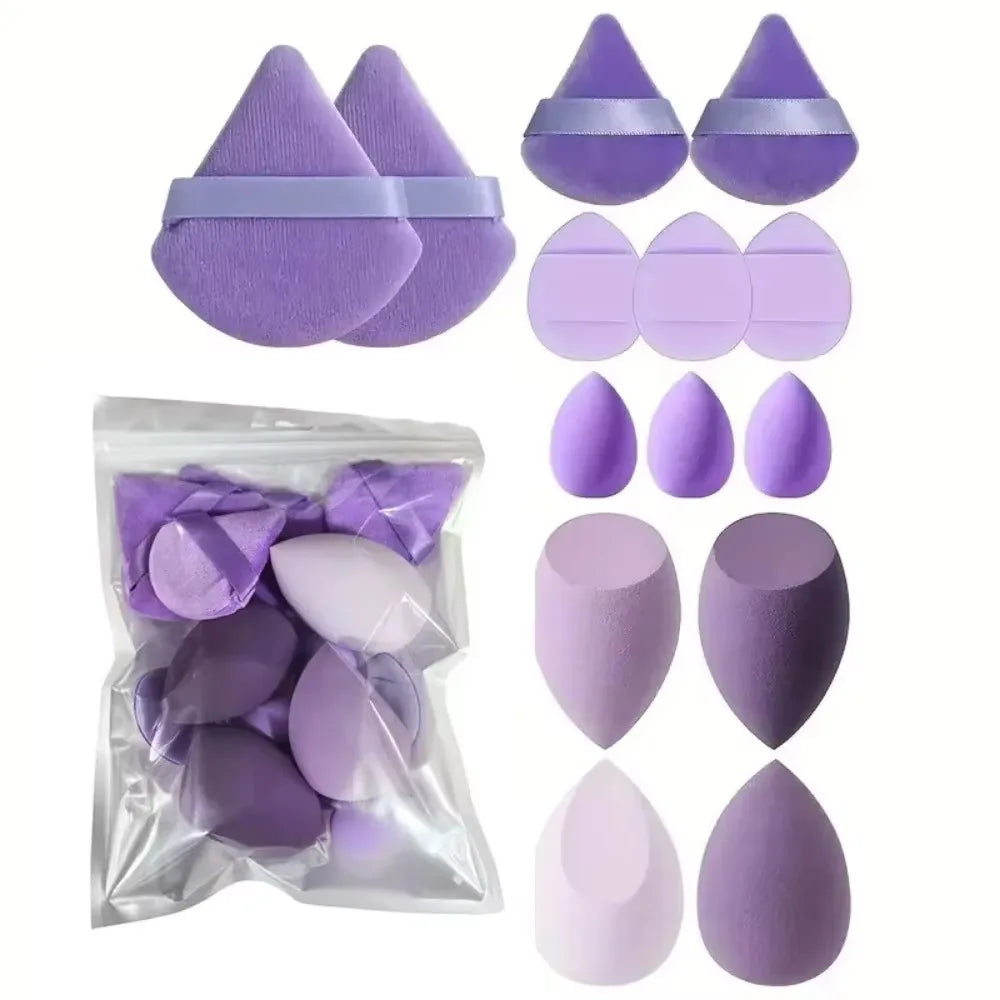 14PCS Makeup Sponge Set | Foundation Blender & Powder Puff Kit