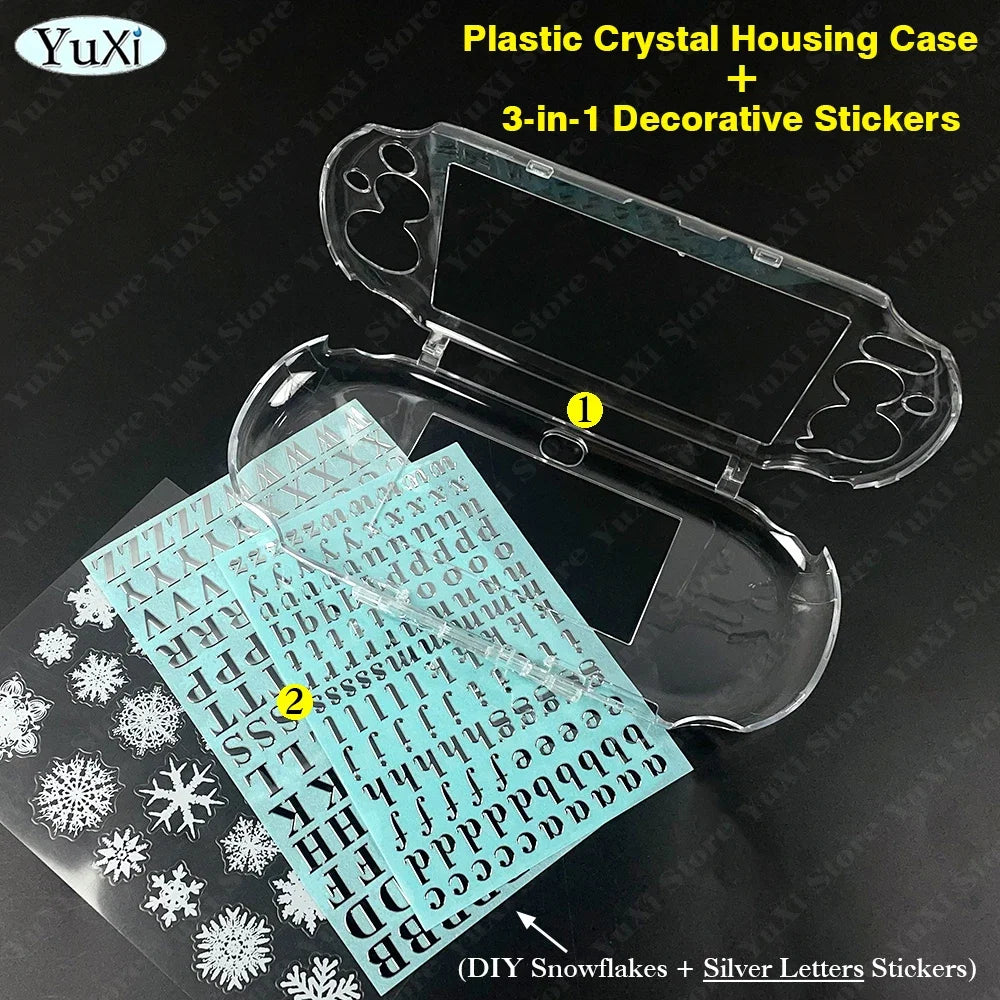 Clear Crystal Protective Case for PS Vita 1000 | Transparent Hard Shell with PET Film