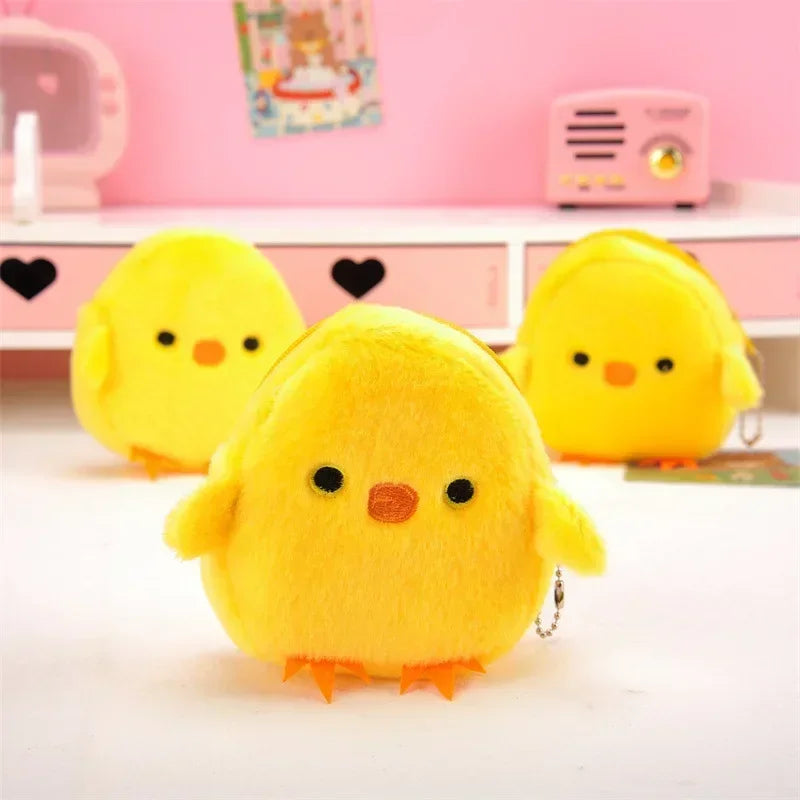 Cute Coin Purse with Keychain | Small Zipper Wallet for Change and Lipstick