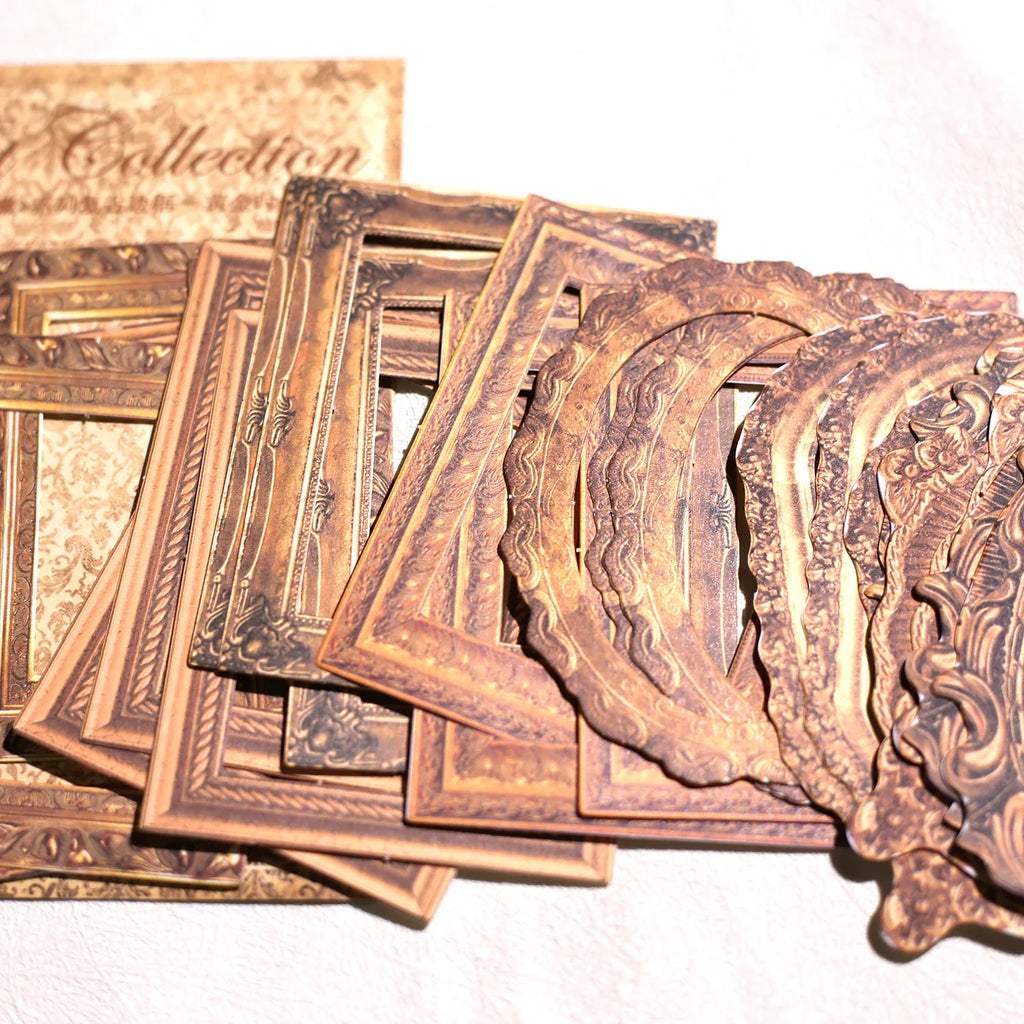 Vintage Frame Scrapbook Paper Set | 30pcs Junk Journal DIY Collage Material