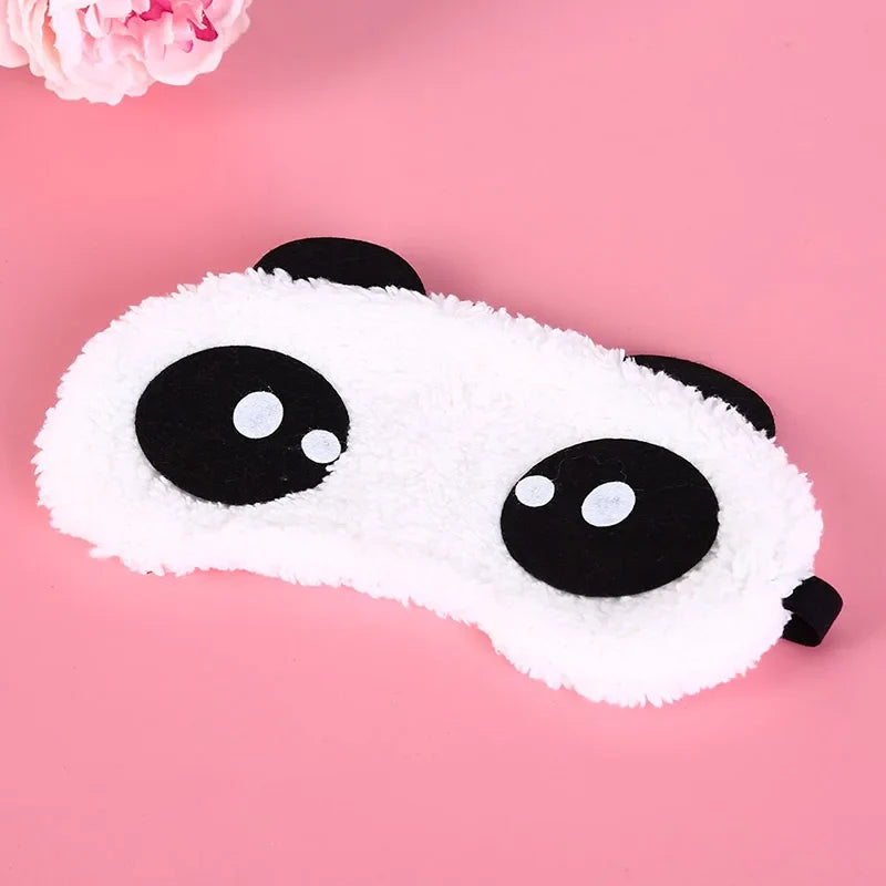 Cartoon Panda Sleep Eye Mask | Light Blocking Cotton Eyeshade for Relaxation