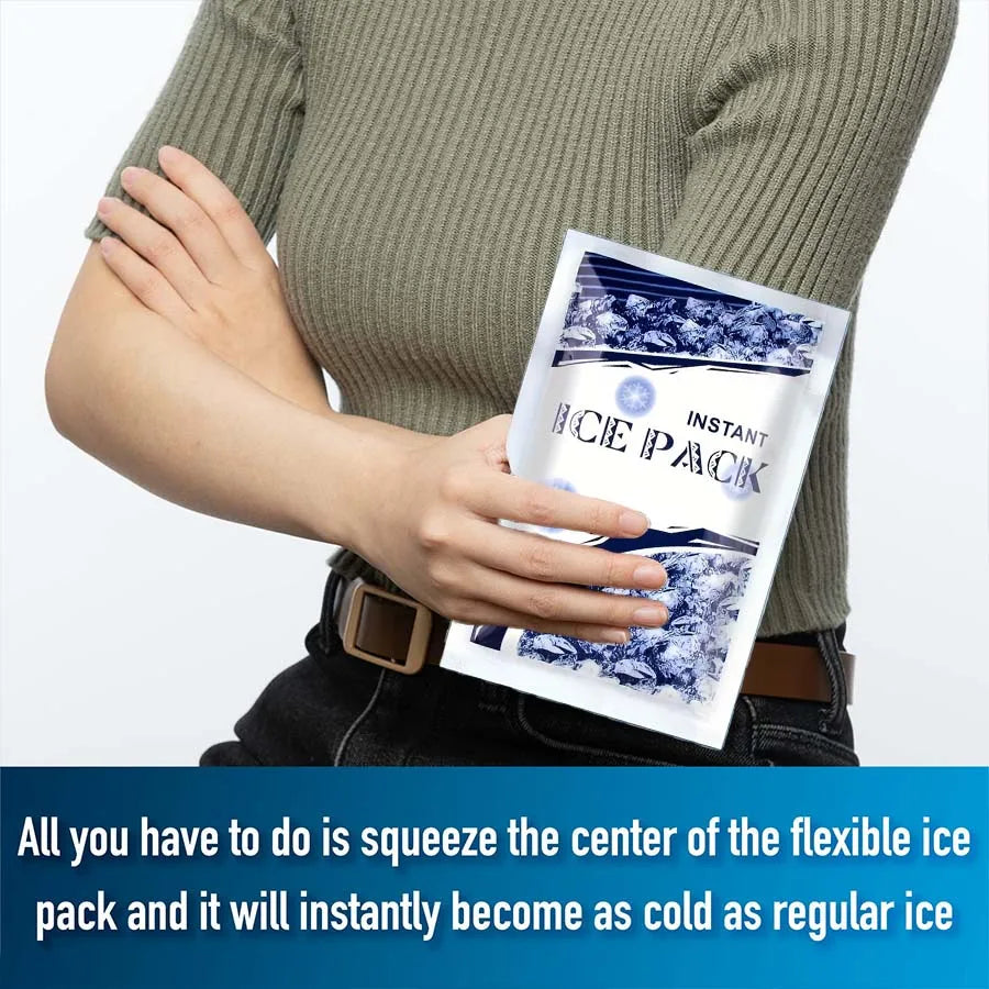 Instant Cold Pack Disposable Ice Packs for Injuries Swelling Inflammation | First Aid Kit Essential