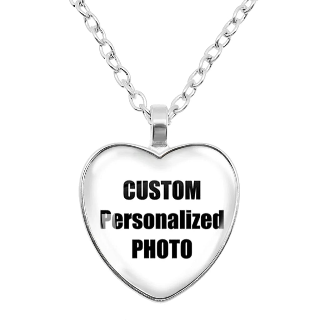 Custom Photo Heart Necklace | Personalized Double-Sided Family Jewelry Gift