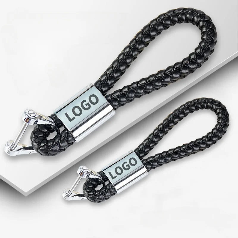 Detachable Leather Car Keychain | 360 Degree Rotating Metal Key Ring for Honda Audi BMW