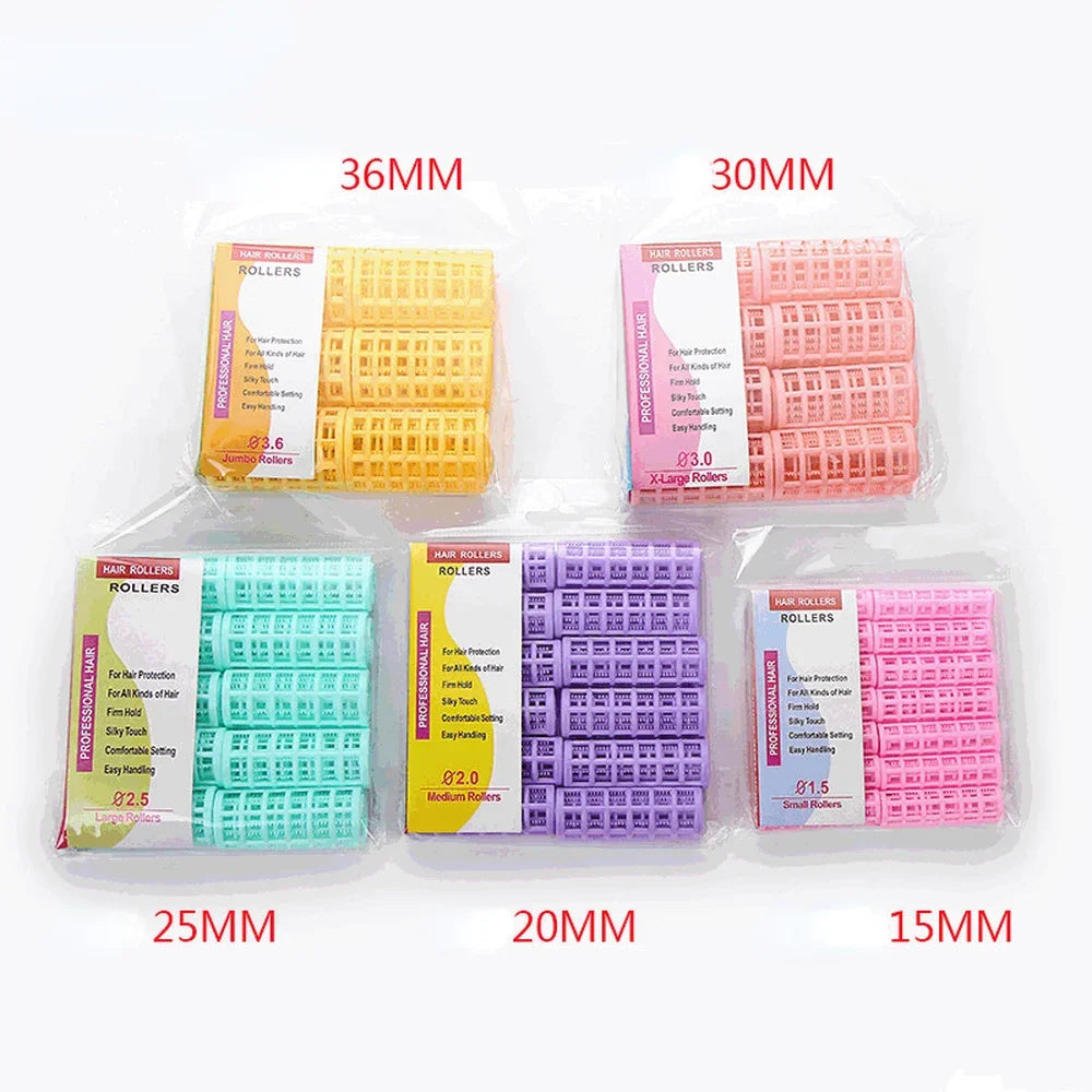 6/8/10/12/14Pcs Heatless Hair Curler Set | No Heat Hair Rollers for Root Perms and Bangs