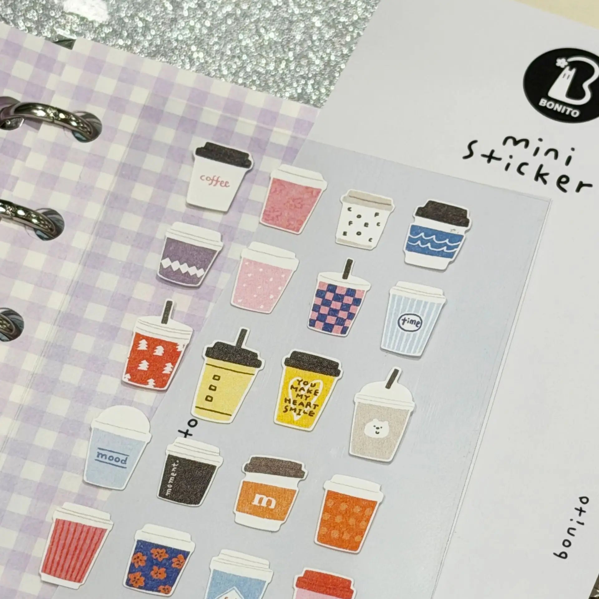 Mini Coffee Cartoon Stickers for Scrapbooking and DIY Journal | Cute Stationery Set