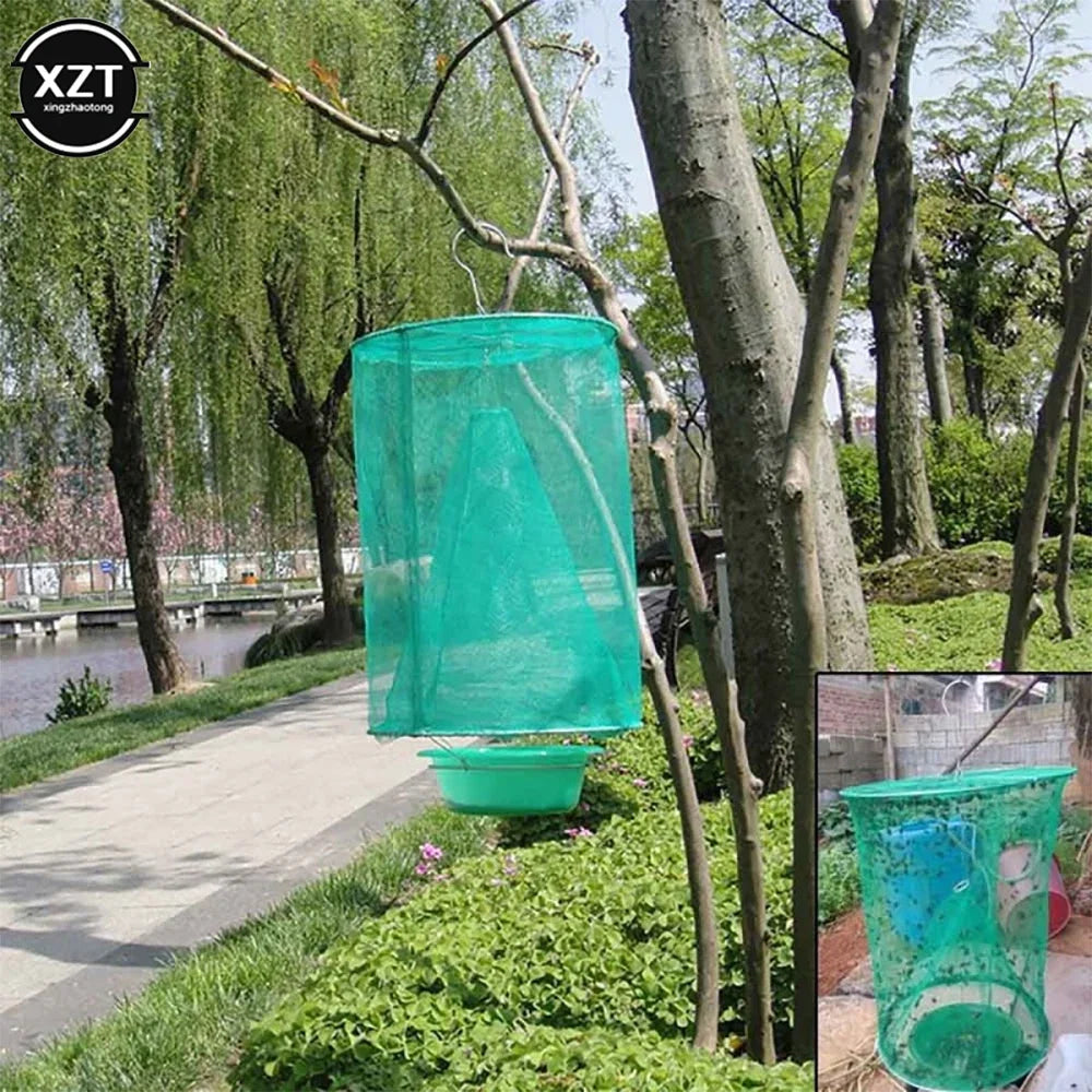 Reusable Fly Trap for Outdoor Pest Control | Hanging Fly Catcher Cage