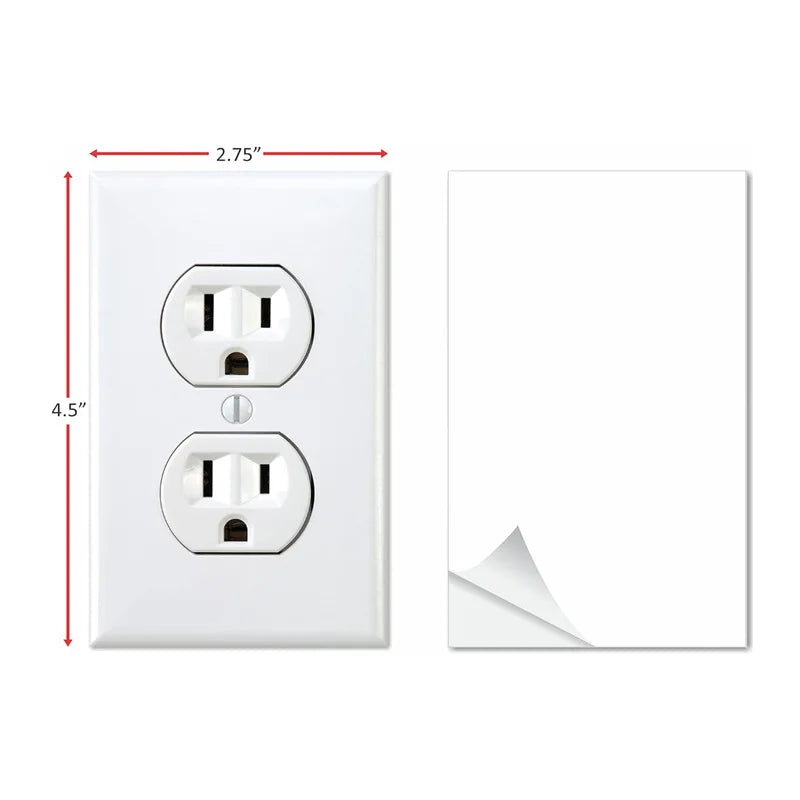 Fake Power Outlet Stickers (3 Pack) | Prank Wall Decals for Office and Home