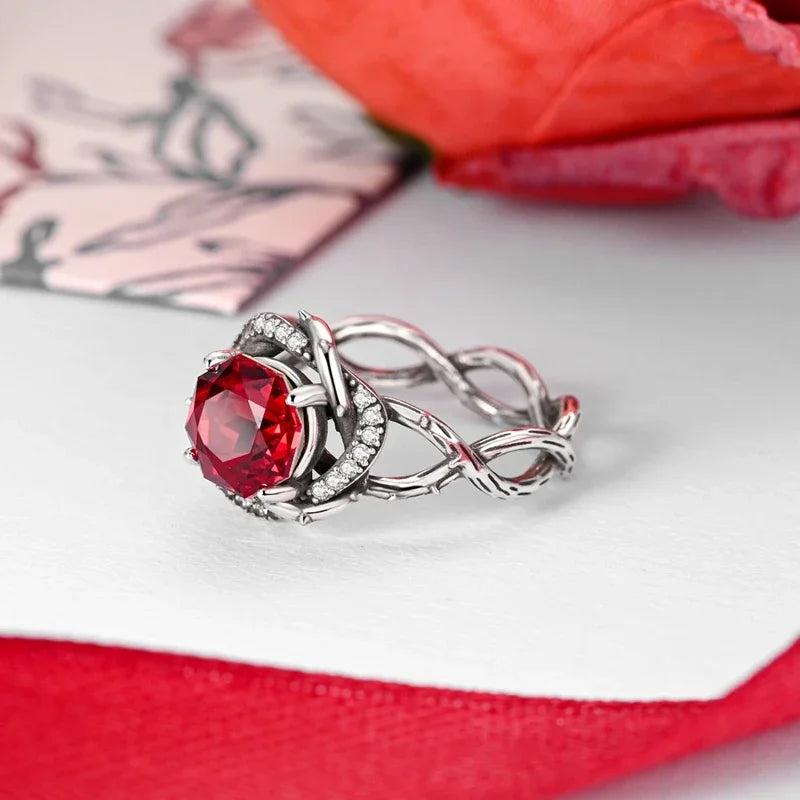 925 Sterling Silver Heart Ring | Sparkling Zircon Infinity Love Band